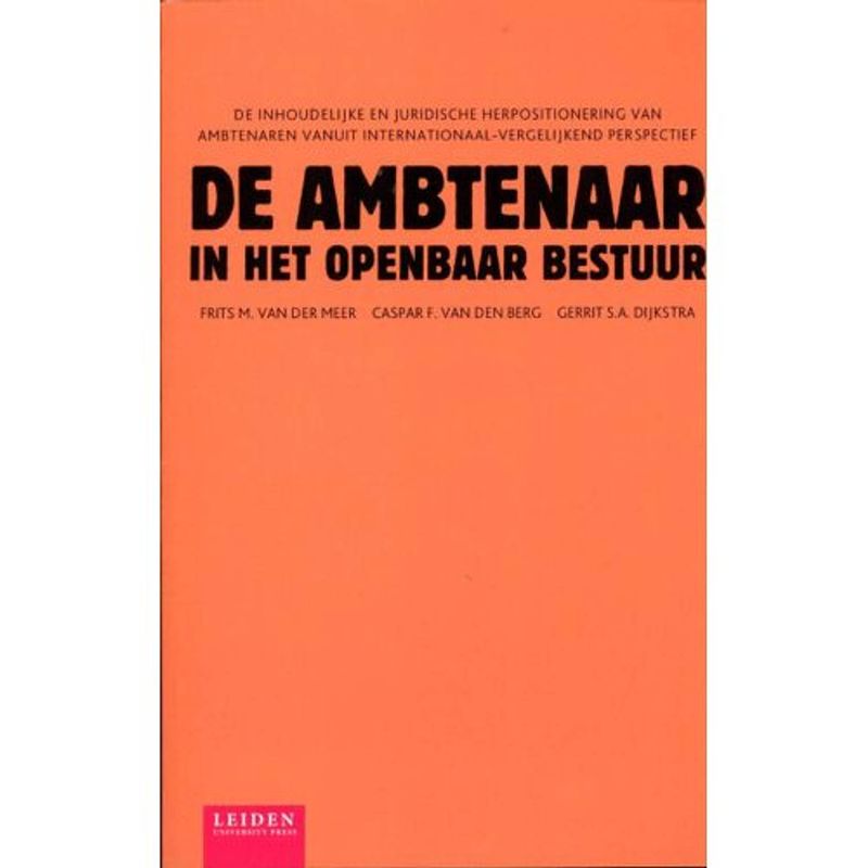 Foto van De ambtenaar in het openbaar bestuur