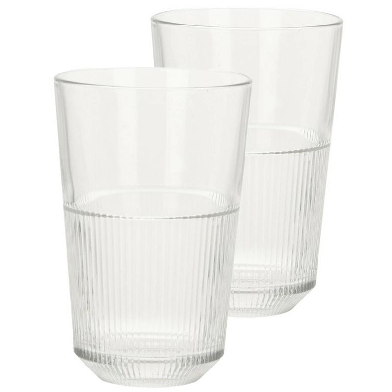 Foto van Excellent houseware drinkglazen - 8x - transparant - 360 ml - 8x13 cm - drinkglazen