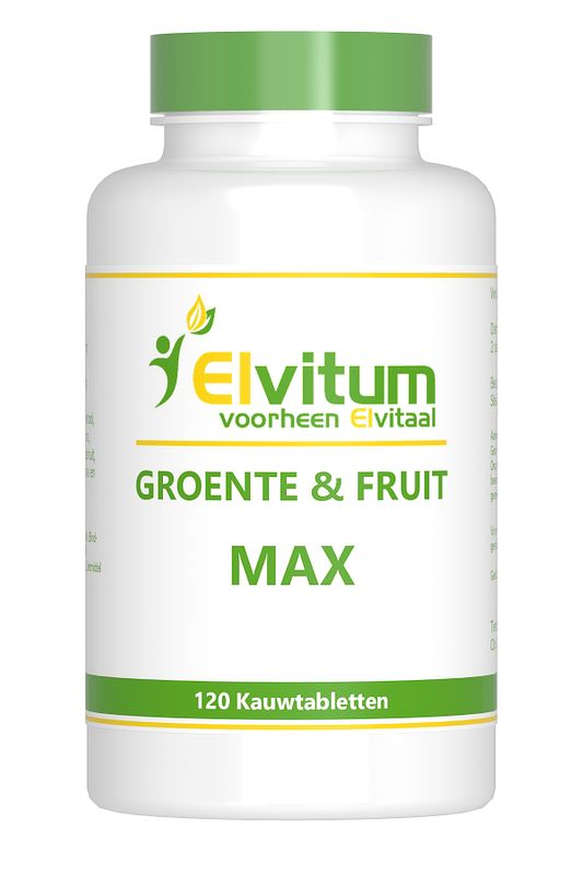 Foto van Elvitum groente & fruit kauwtabletten