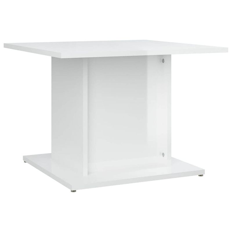 Foto van Vidaxl salontafel 55,5x55,5x40 cm spaanplaat hoogglans wit