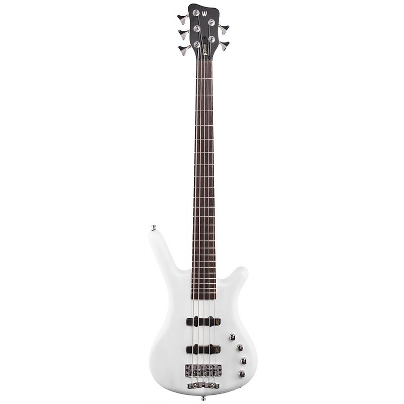 Foto van Warwick rockbass corvette basic 5-string solid white high polish 5-snarige elektrische basgitaar met gigbag