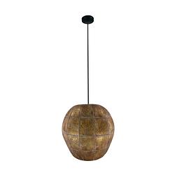 Foto van Dknc - hanglamp metaal 47x47x45.5cm - goud