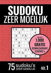 Foto van Sudoku zeer moeilijk - puzzelboek: 75 zeer moeilijke sudoku puzzels voor volwassenen en ouderen - sudoku puzzelboeken - paperback (9789464651928)