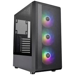 Foto van Thermaltake ca-1x2-00m1wn-00 midi-tower gaming-behuizing zwart 3 voorgeïnstalleerde led-ventilators, zijvenster