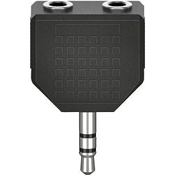 Foto van Hama 00205191 hama jackplug audio adapter [2x jackplug female 3,5 mm - 1x jackplug male 3,5 mm] zwart