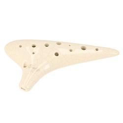 Foto van Fazley protune ocarina 6csc12wh white sopraan ocarina in c majeur met 12 vingergaten