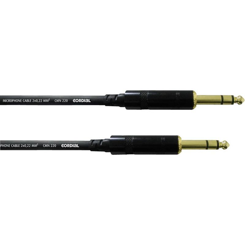 Foto van Cordial cfm 0,9 vv instrumenten kabel [1x jackplug male 6,3 mm - 1x jackplug male 6,3 mm] 0.90 m zwart