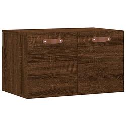 Foto van The living store wandkast - bruineiken - 60 x 36.5 x 35 cm - duurzaam hout - opbergruimte - wandgemonteerd