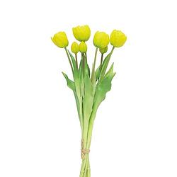 Foto van Nova nature - bosje tulpen sally geel kunstbloem