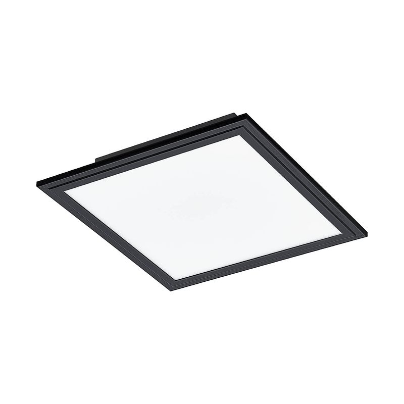 Foto van Eglo salobrena 1 plafondlamp - led - 30 cm - zwart/wit - aluminium