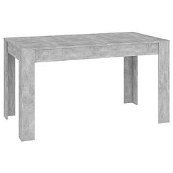 Foto van The living store tafel eettafel - 140 x 74.5 x 76 cm - betongrijs spaanplaat