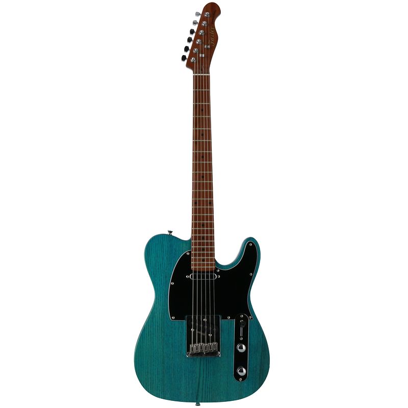 Foto van Fazley outlaw series coyote plus ss blue elektrische gitaar met gigbag