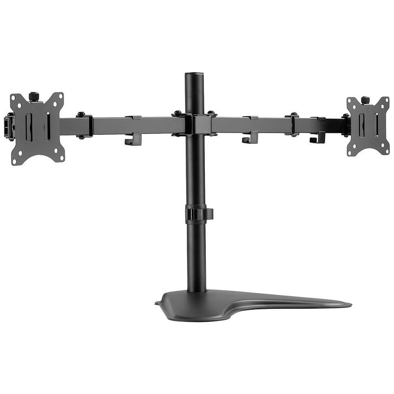 Foto van Digitus da-90401 monitor-tafelbeugel 38,1 cm (15) - 81,3 cm (32) draaibaar, in hoogte verstelbaar, kantelbaar, kantelbaar en zwenkbaar, roteerbaar