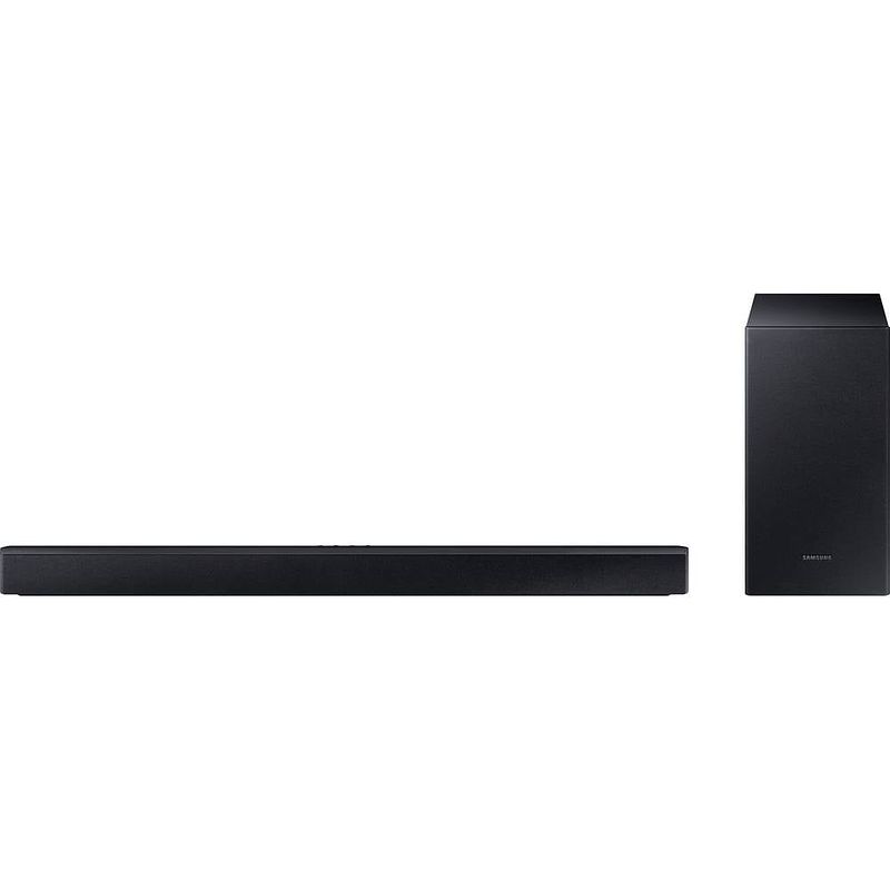 Foto van Samsung hw-b440 soundbar zwart bluetooth, incl. draadloze subwoofer, usb