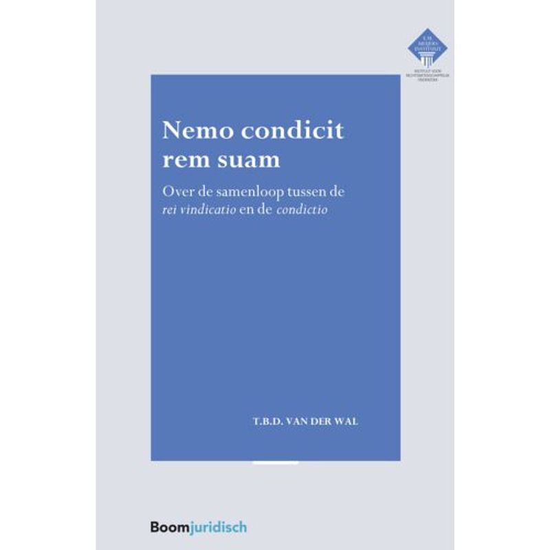 Foto van Nemo condicit rem suam - e.m. meijers instituut