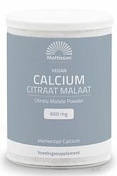 Foto van Mattisson healthstyle calcium citraat malaat poeder