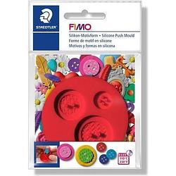 Foto van Fimo kleimal knopen junior 7 cm siliconen rood