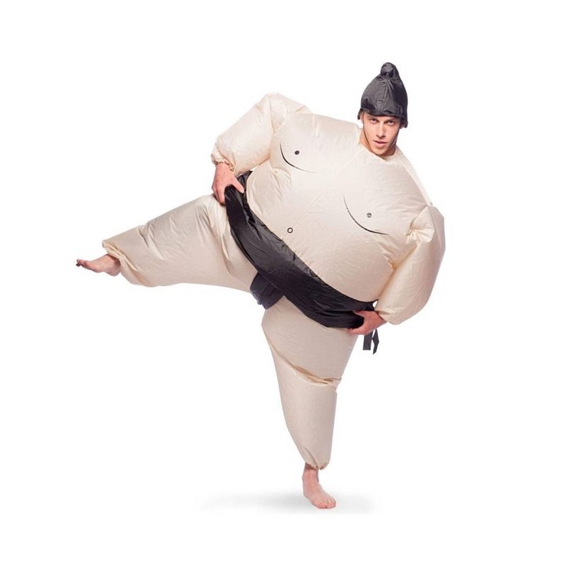Foto van Ibello opblaasbaar sumo kostuum voor volwassenen sumopak carnaval party's