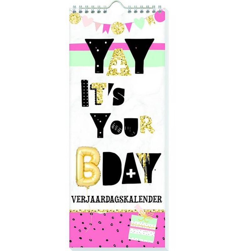 Foto van Yay it's your birthday verjaardagskalender - 13 x 32 cm