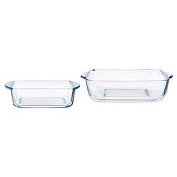 Foto van Set met ovenschalen 597677 transparant borosilicaatglas 22 x 6 x 25,5 cm