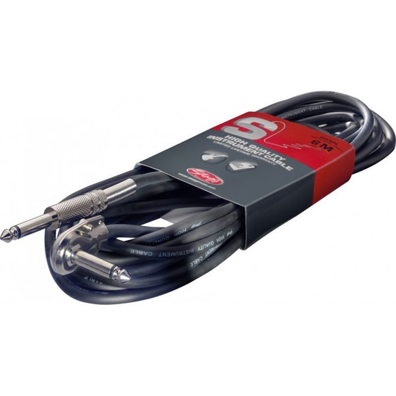 Foto van Stagg sgc10pl instrumentkabel haaks jack-jack 10m