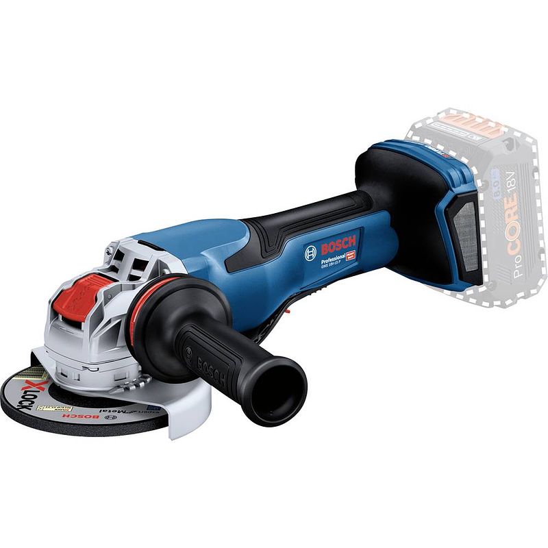 Foto van Bosch professional gwx 18v-15 p 06019h6f01 haakse slijper 125 mm brushless 18 v