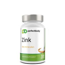 Foto van Perfectbody zink (methionine) tabletten 15mg - 100 tabletten