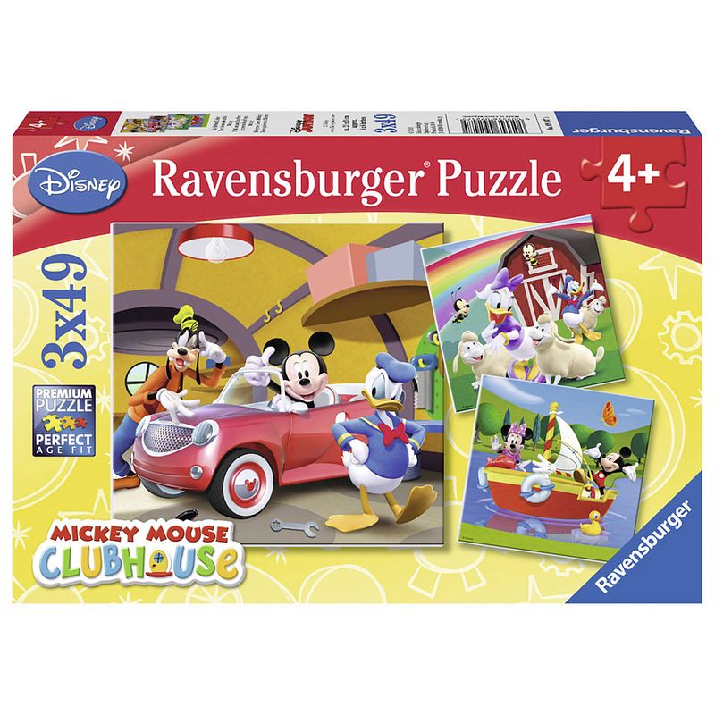 Foto van Ravensburger puzzel disney iedereen houdt van mickey - 3 x 49 stukjes