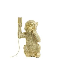 Foto van Light & living - tafellamp monkey - 24.5x22x41.5cm - goud