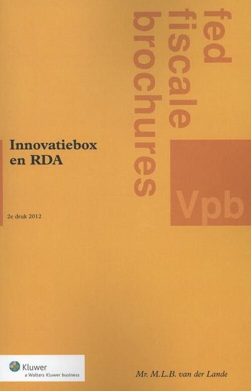 Foto van Innovatiebox en rda - m.l.b. van der lande - paperback (9789013077261)