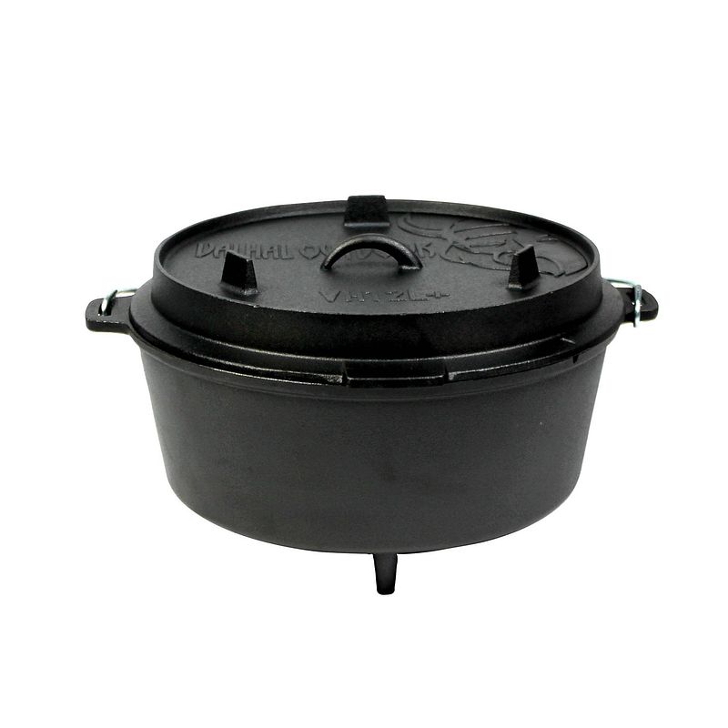 Foto van Valhal dutch oven gietijzer met pootjes outdoor 12 liter