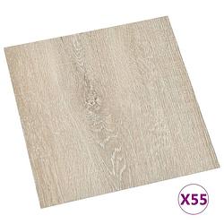 Foto van Vidaxl vloerplanken zelfklevend 55 st 5,11 m² pvc beige