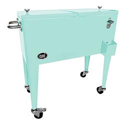 Foto van Axi retro cooler mint outdoor koeler op wielen met 76l inhoud