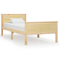 Foto van The living store houten bedframe - naam - bedframe - 208 x 108 x 77 cm - massief grenenhout