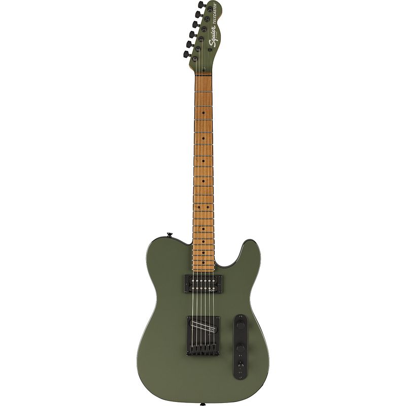 Foto van Squier fsr contemporary telecaster rh olive green elektrische gitaar