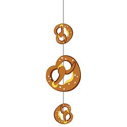 Foto van Oktoberfest oktoberfest thema hangslinger met pretzels 75 x 28 cm - feestslingers