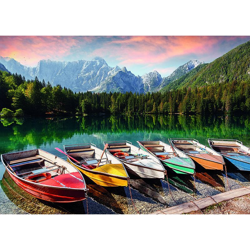 Foto van Rebo productions legpuzzel boats at the lake 1000 stukjes