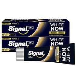 Foto van Signal white now gold tandpasta - 4 x 75 ml - voordeelverpakking