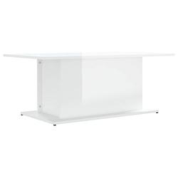 Foto van Vidaxl salontafel 102x55,5x40 cm spaanplaat hoogglans wit