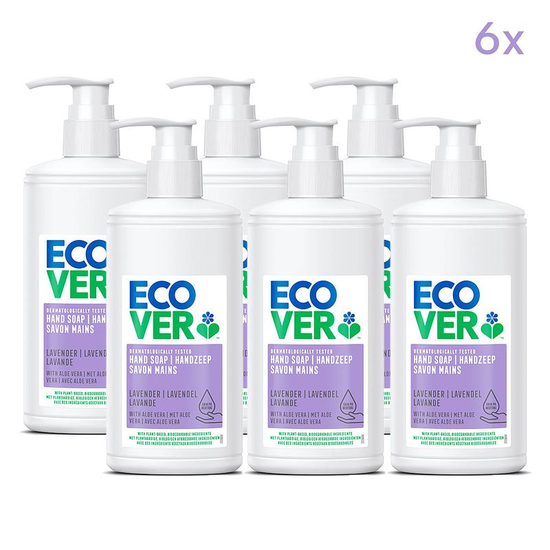 Foto van Ecover handzeep lavendel 250 ml 6 stuks