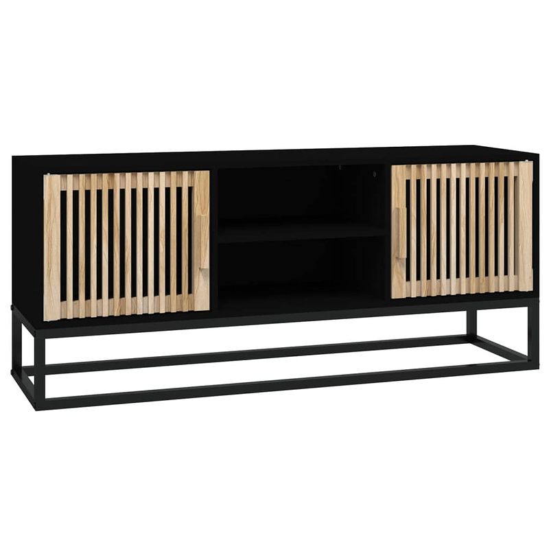 Foto van Vidaxl tv-meubel 105x30x45 cm bewerkt hout en ijzer zwart