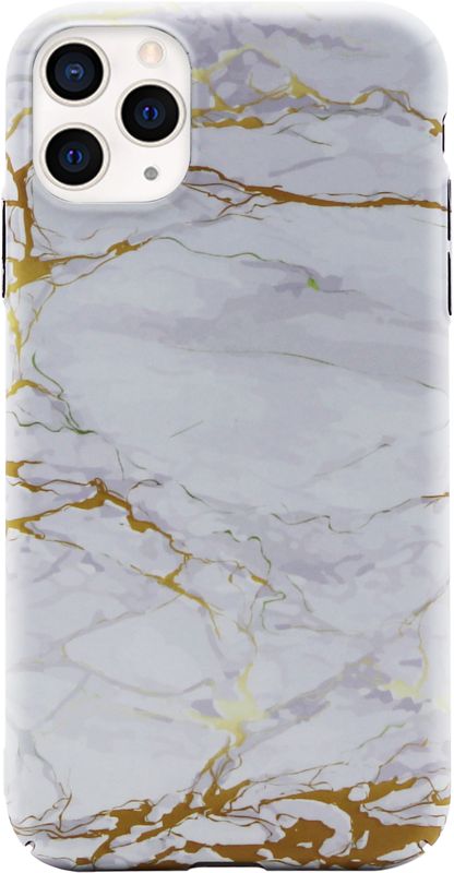 Foto van Bluebuilt grey marble hard case apple iphone 11 pro max back cover