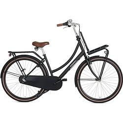 Foto van Popal transportfiets dames daily dutch basic+ 28 inch 53 cm dames 3v terugtraprem matzwart