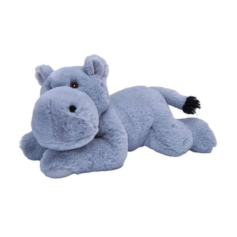 Foto van Wild republic knuffel nijlpaard ecokins junior 30 cm pluche blauw