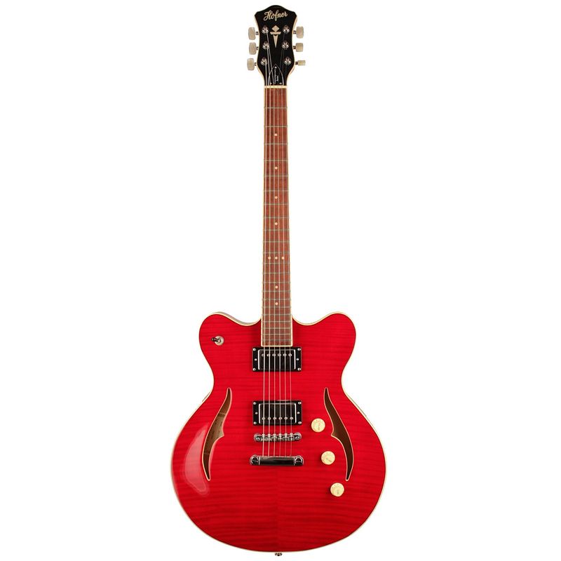 Foto van Hofner verythin ct special red semi-akoestische gitaar