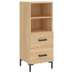 Foto van Vidaxl dressoir 34,5x34x90 cm bewerkt hout sonoma eiken