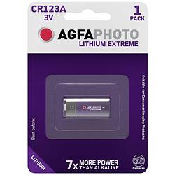 Foto van Agfaphoto cr123 cr123a fotobatterij lithium 1300 mah 3 v 1 stuk(s)