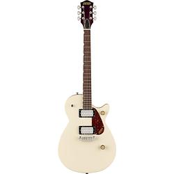 Foto van Gretsch streamliner jet club single-cut wraparound vintage white elektrische gitaar