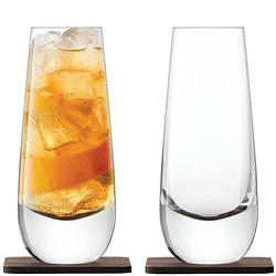 Foto van Whisky longdrinkglas 325 ml met onderzetter set van 2 stuks