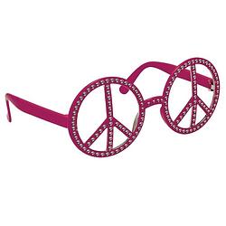 Foto van Rubie's bril peace unisex roze one size
